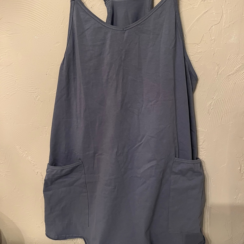 Blue Romper with Shorts & Pockets
